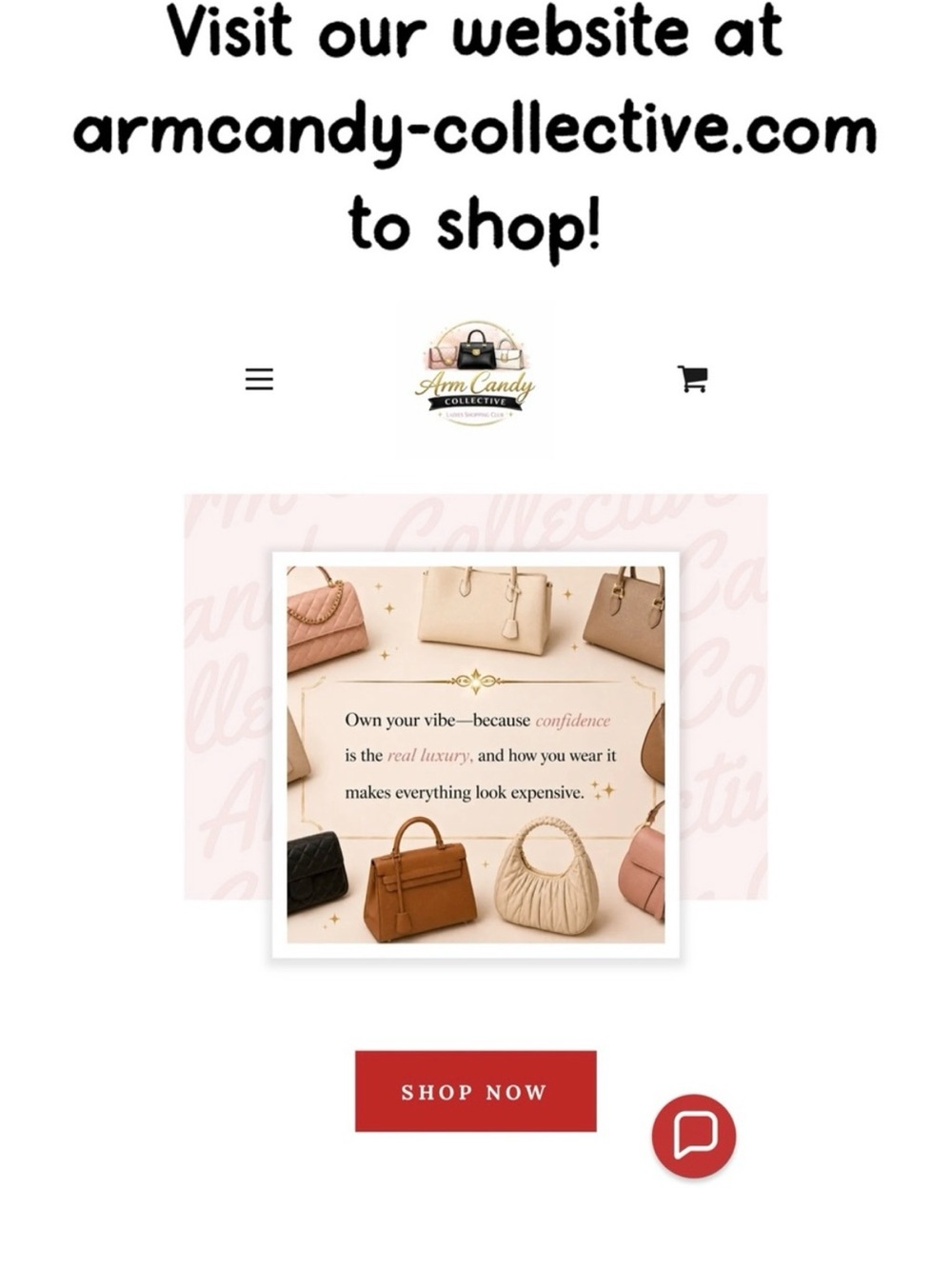 Visit our website at armcandy-collective.com